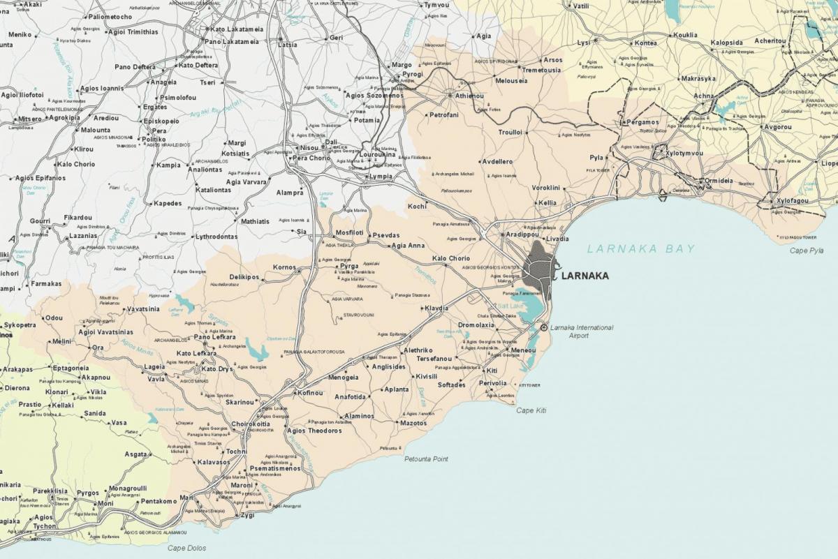 Карта ларнака Кіпр
