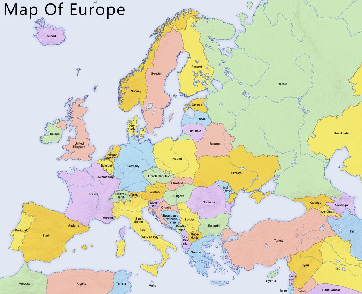 Карта Кіпру і навколишніх країн