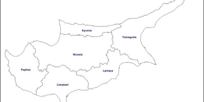 Карта Кіпру контур