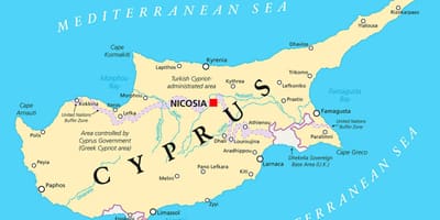 Столиця Кіпру карті