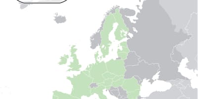 На карті Європи на Кіпрі