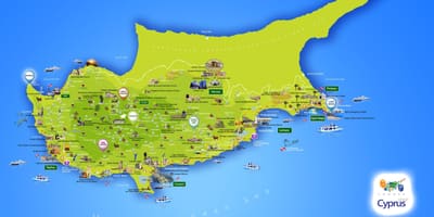 Карта Лара Біч Кіпр