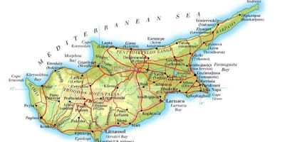 Карта лапта Північний Кіпр