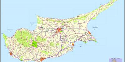 Карта доріг Кіпру