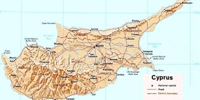 Детальна карта острова Кіпр 