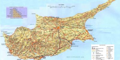 Карта курорти Кіпру